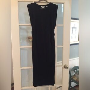 Vince cap sleeve, open back dress with tie, L